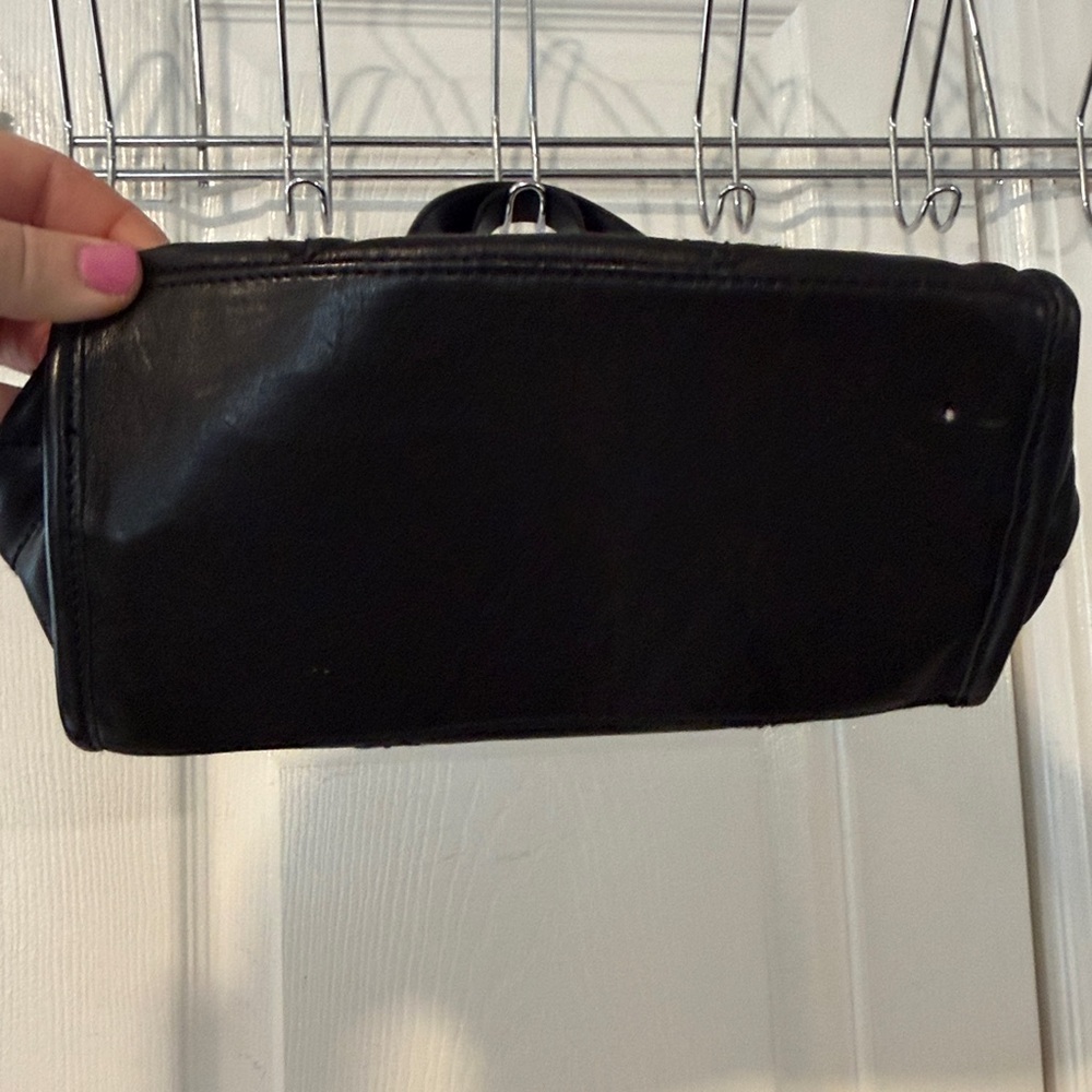 Furla Black Quilted Leather Tote with Gold Medallion - Picture 5 of 10